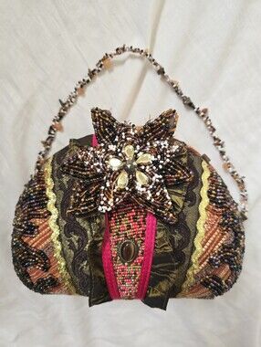 Embellished Beaded Floral Bag